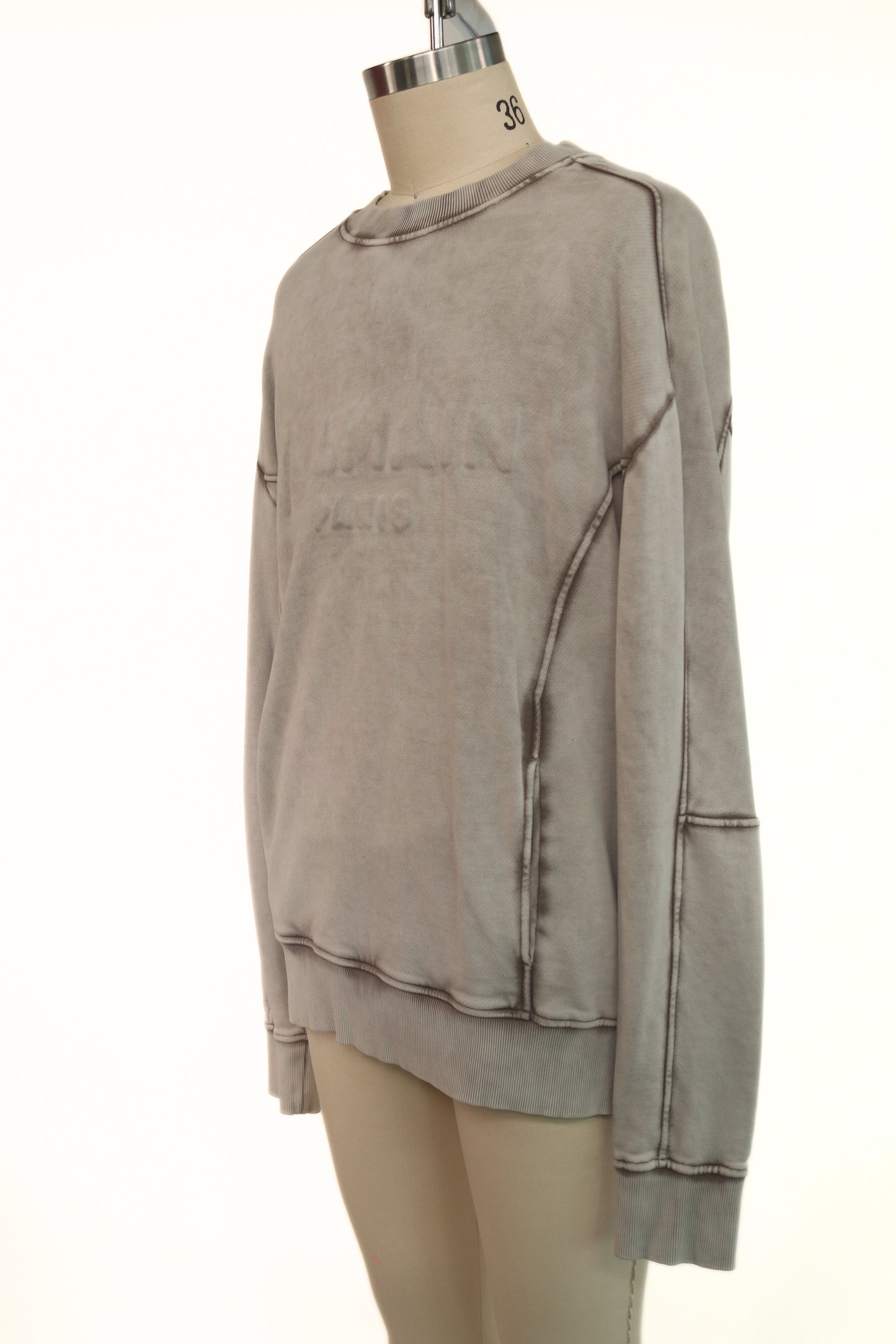 Balmain Bronze Acid Wash Crewneck