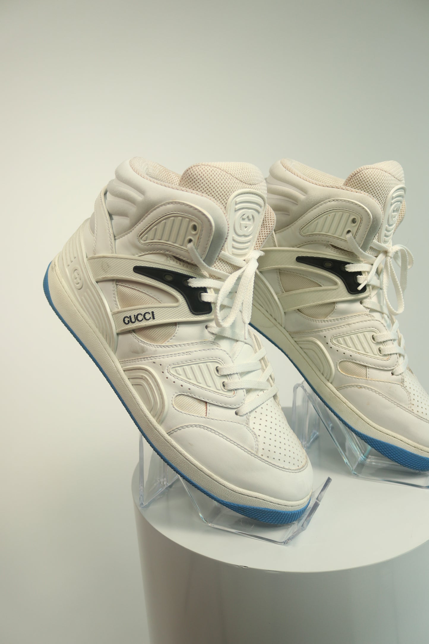 Gucci Basket Blue High Top Sneakers
