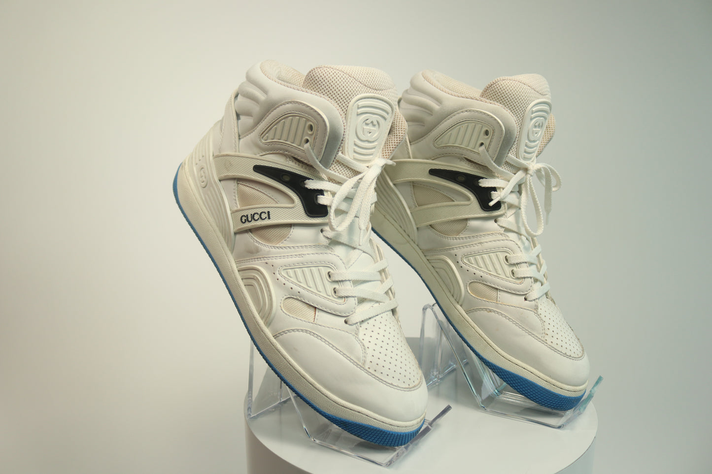 Gucci Basket Blue High Top Sneakers
