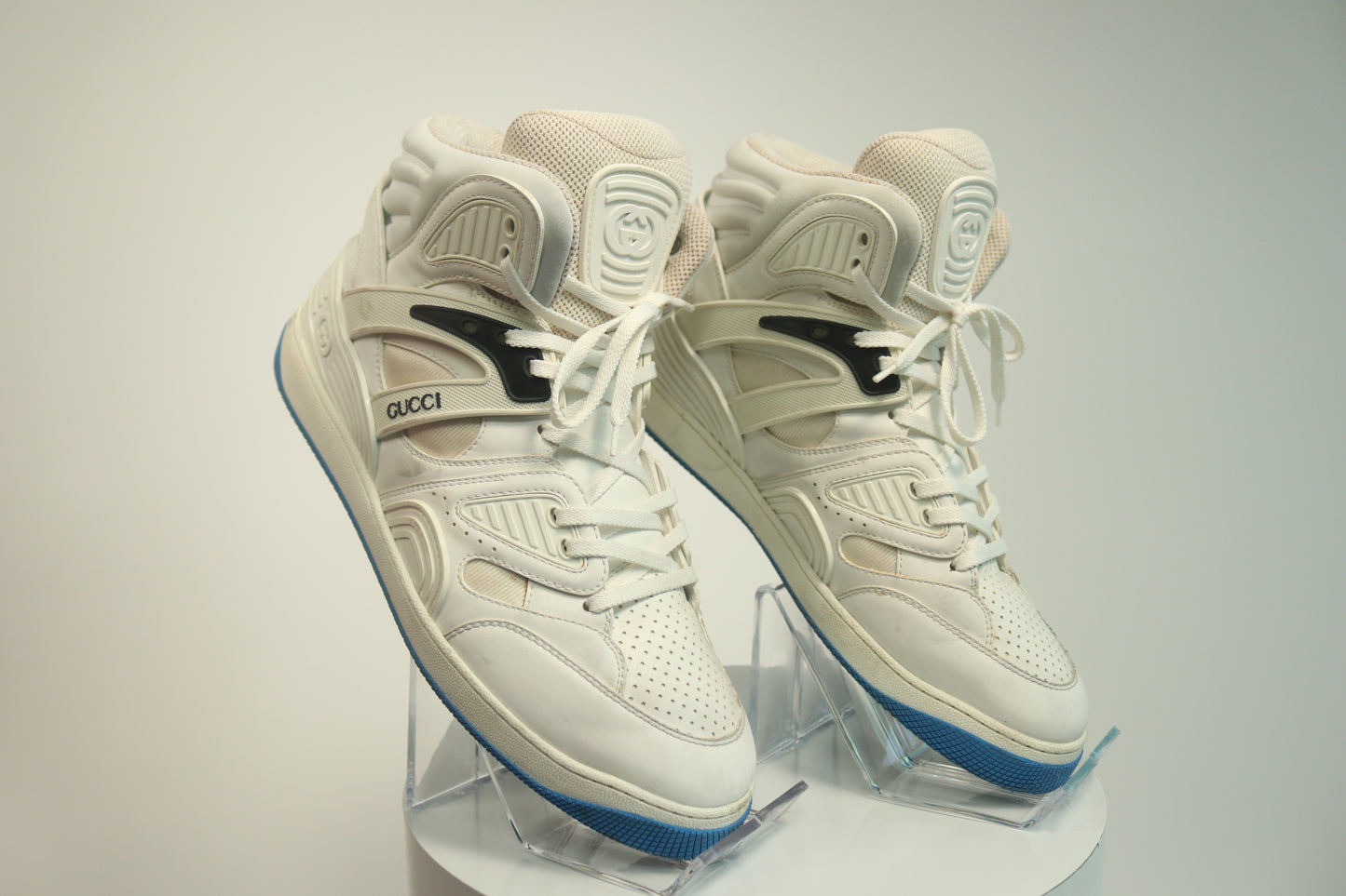 Gucci Basket Blue High Top Sneakers