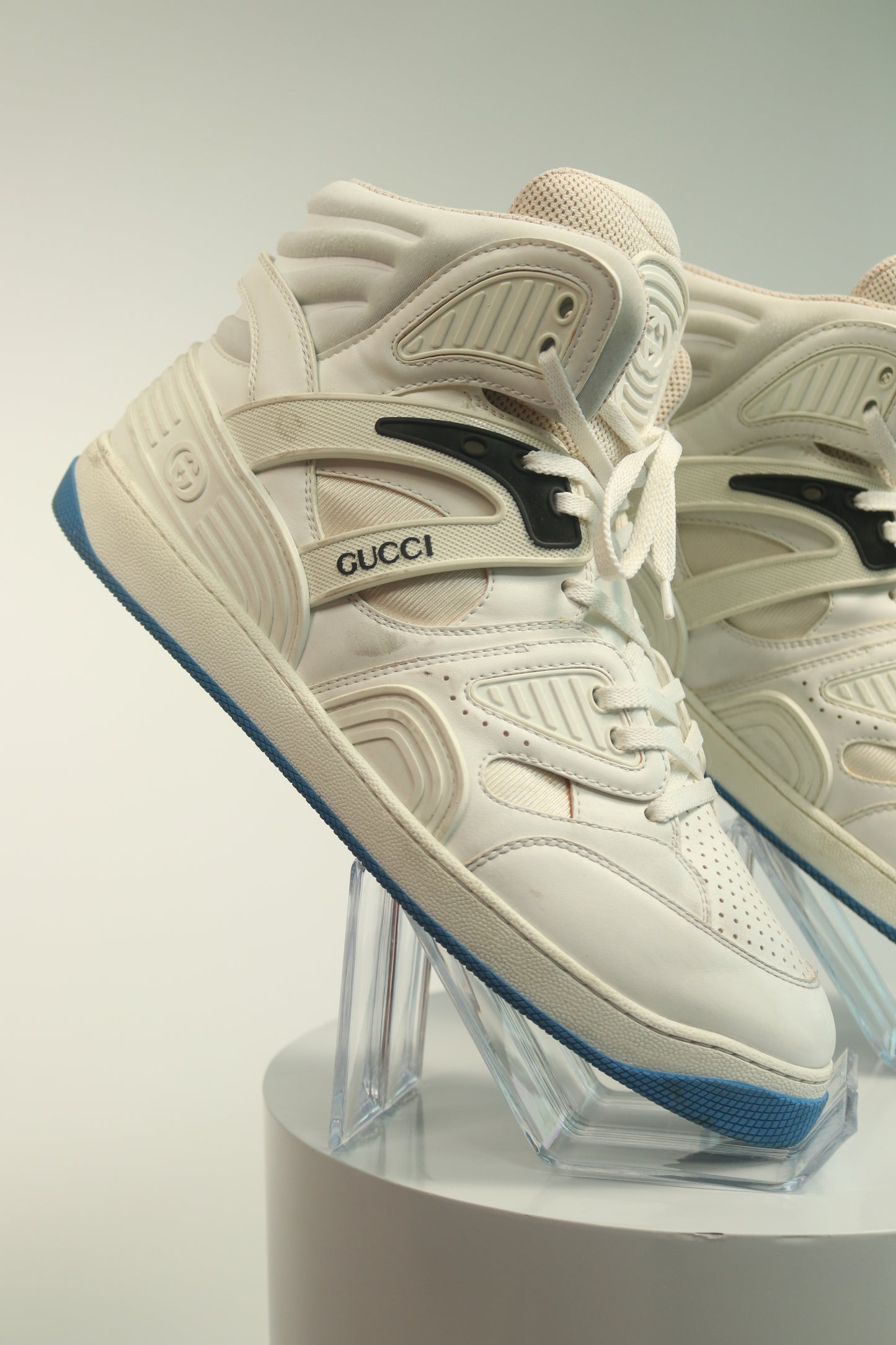Gucci Basket Blue High Top Sneakers
