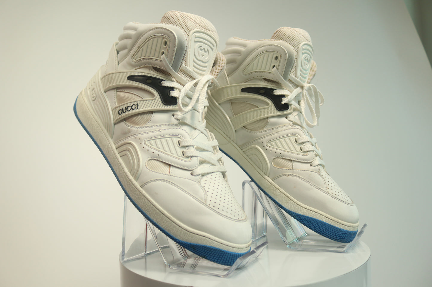 Gucci Basket Blue High Top Sneakers