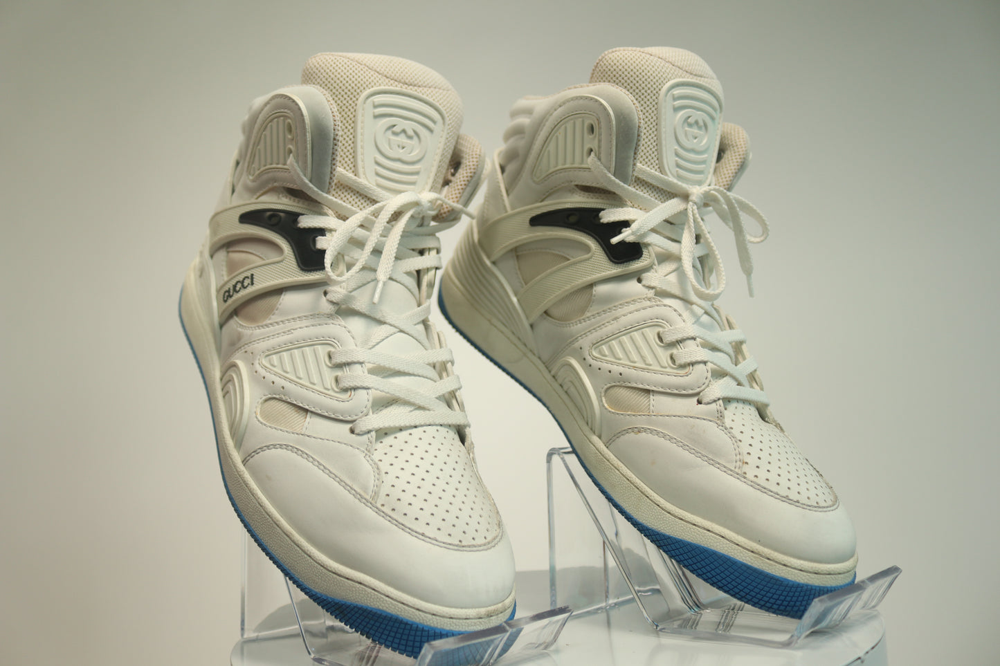 Gucci Basket Blue High Top Sneakers