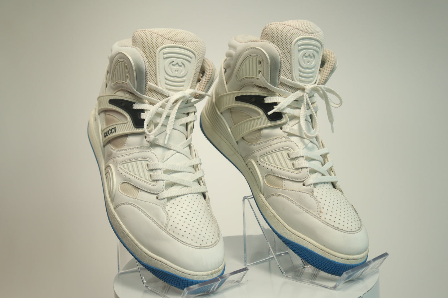 Gucci Basket Blue High Top Sneakers