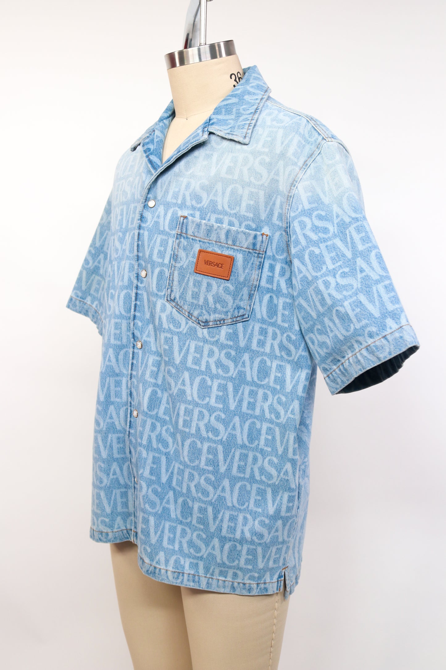 Versace Monogram Denim Shirt