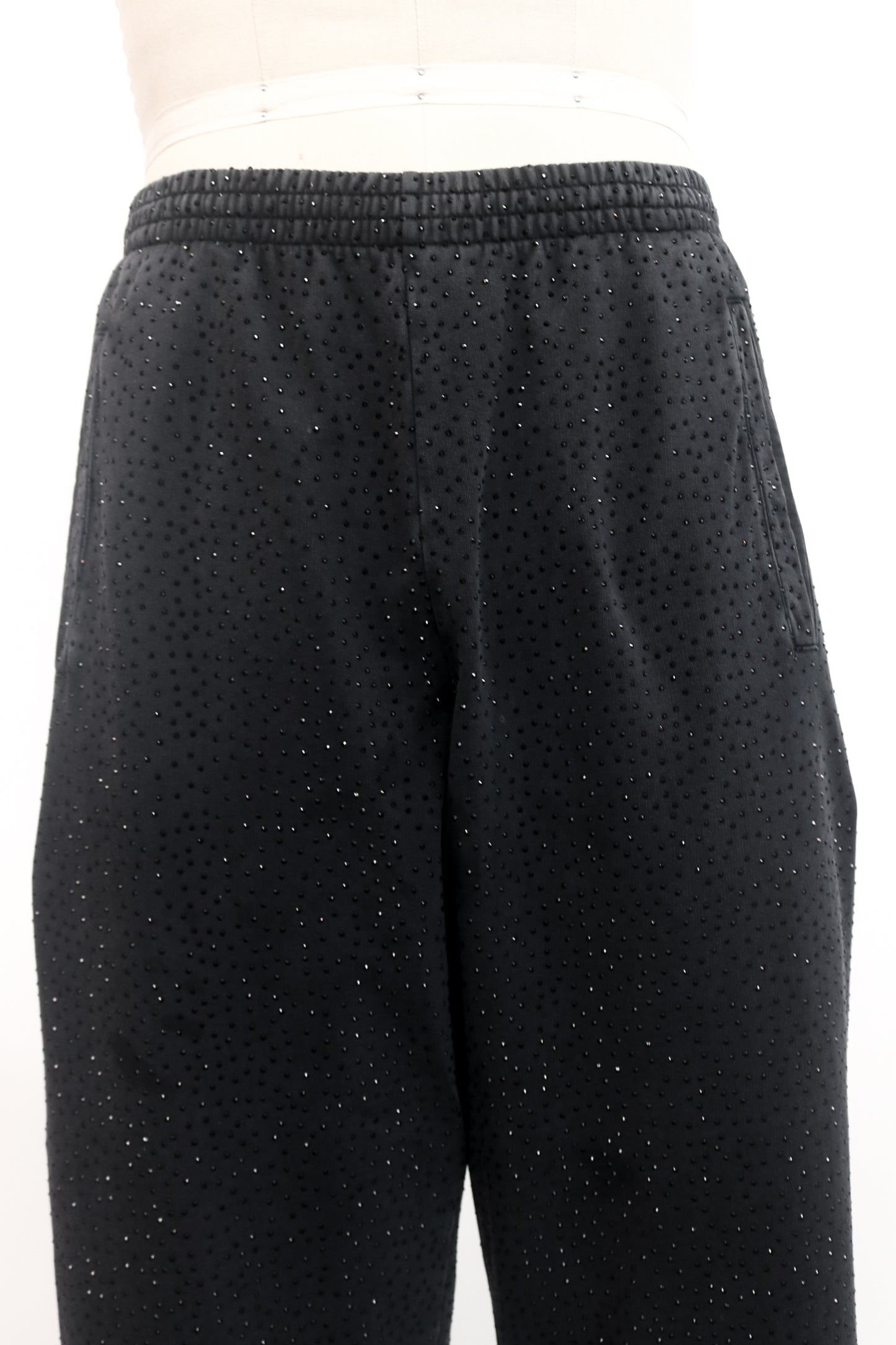 Balenciaga Black Crystalized Sweat Pants