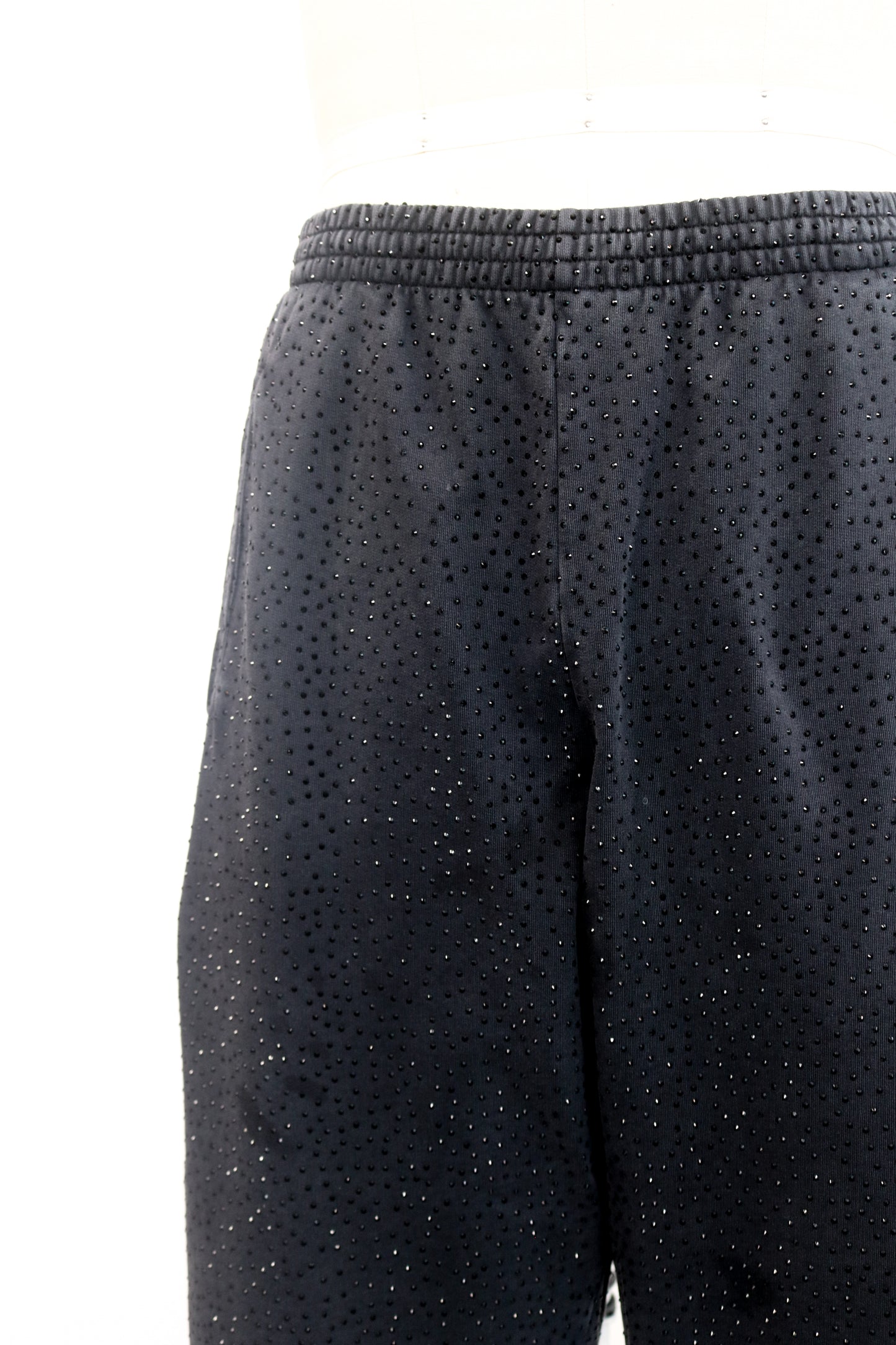 Balenciaga Black Crystalized Sweat Pants