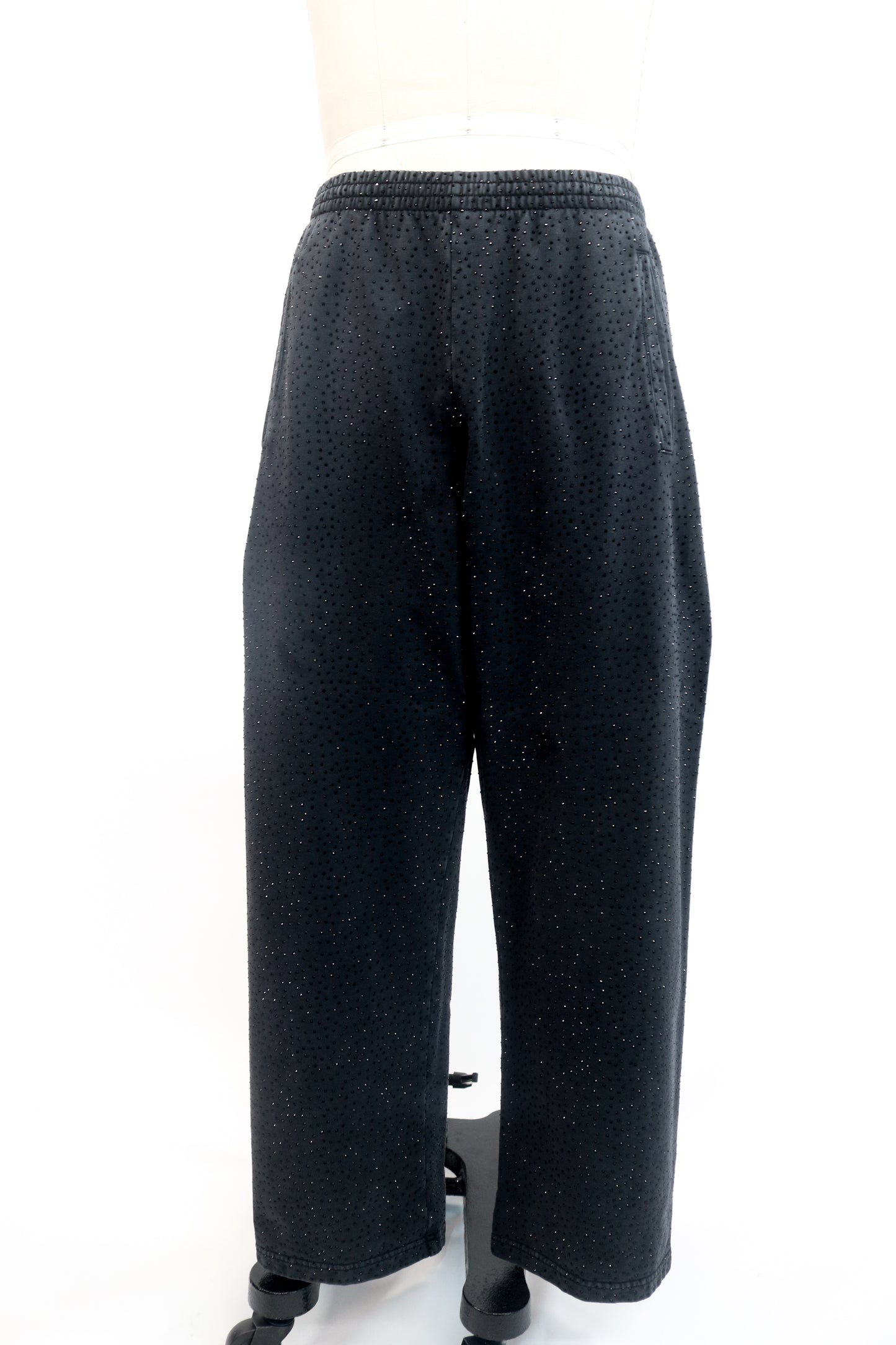 Balenciaga Black Crystalized Sweat Pants