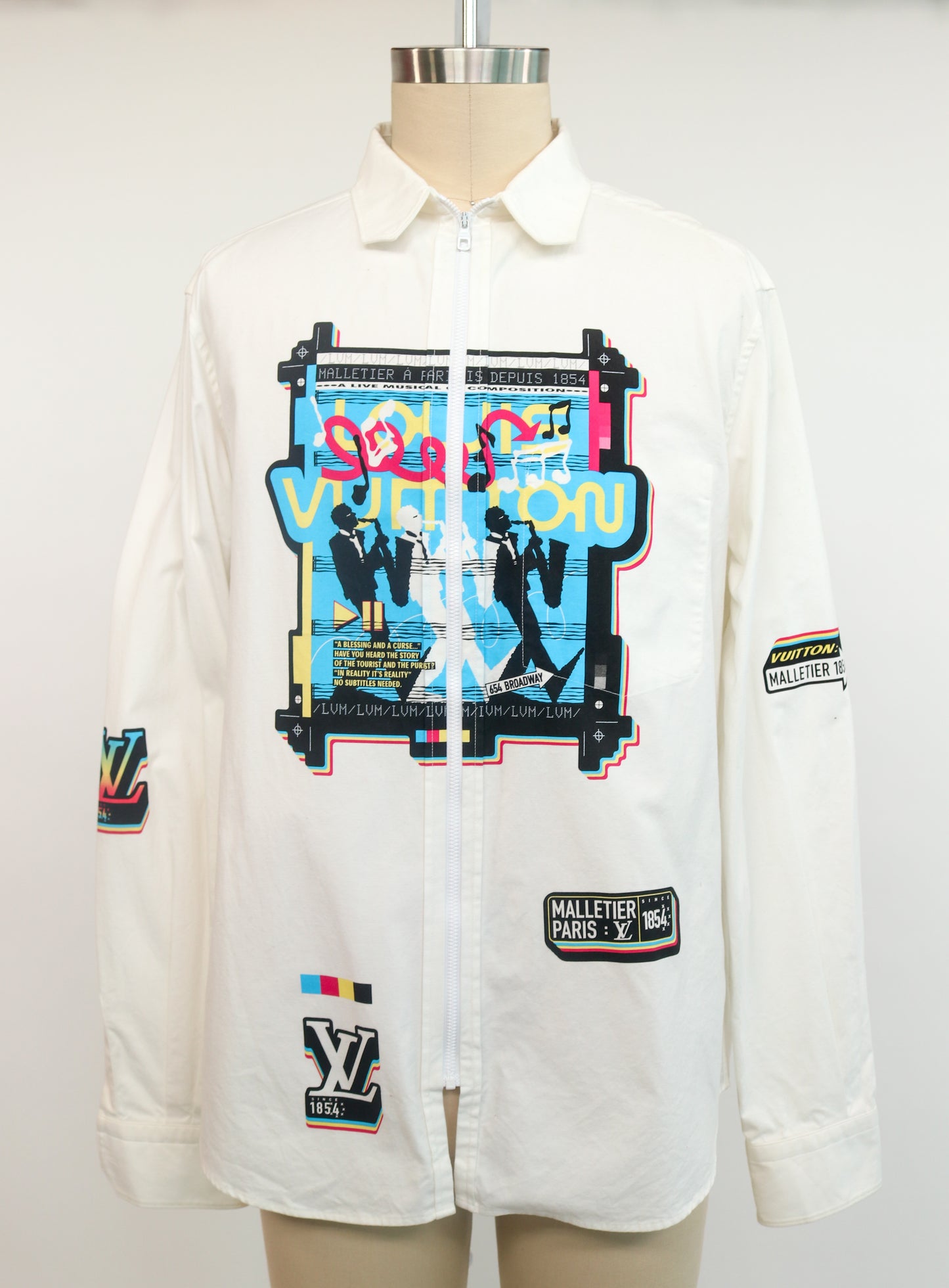 Louis Vuitton Long Sleeve Zip-Up Shirt