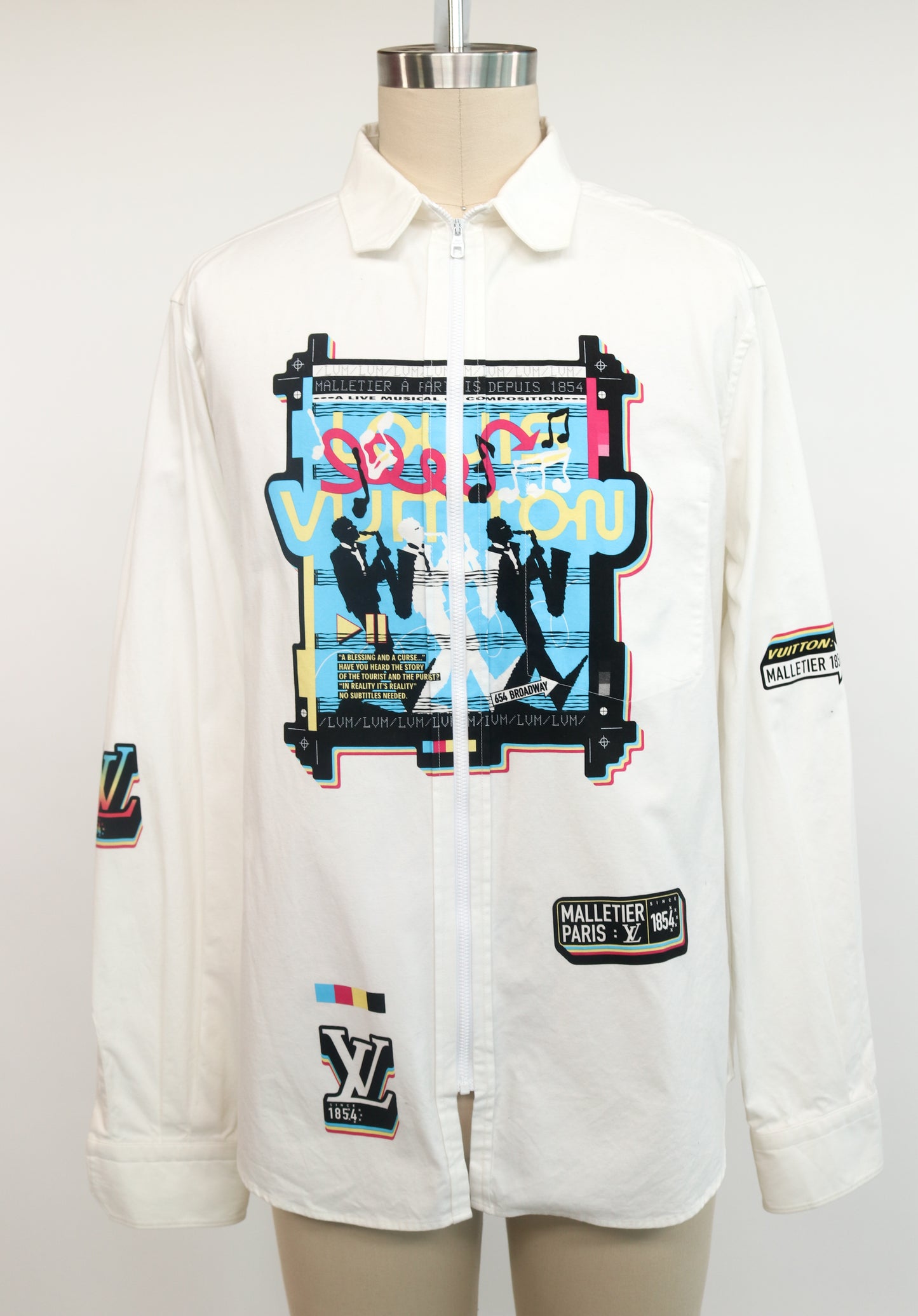 Louis Vuitton Long Sleeve Zip-Up Shirt