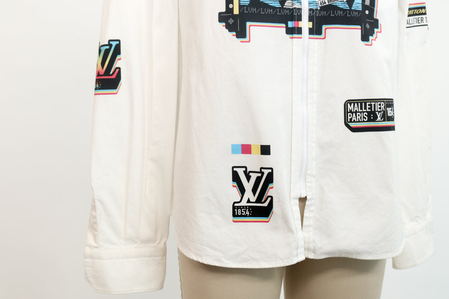 Louis Vuitton Long Sleeve Zip-Up Shirt