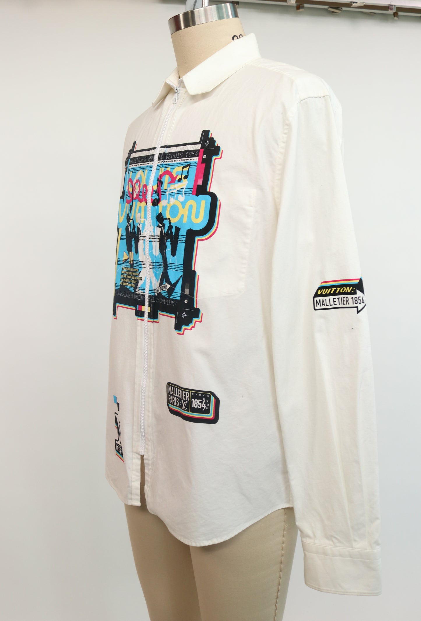 Louis Vuitton Long Sleeve Zip-Up Shirt