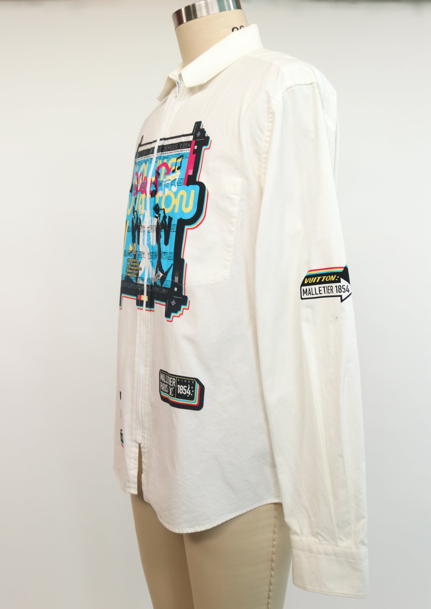 Louis Vuitton Long Sleeve Zip-Up Shirt