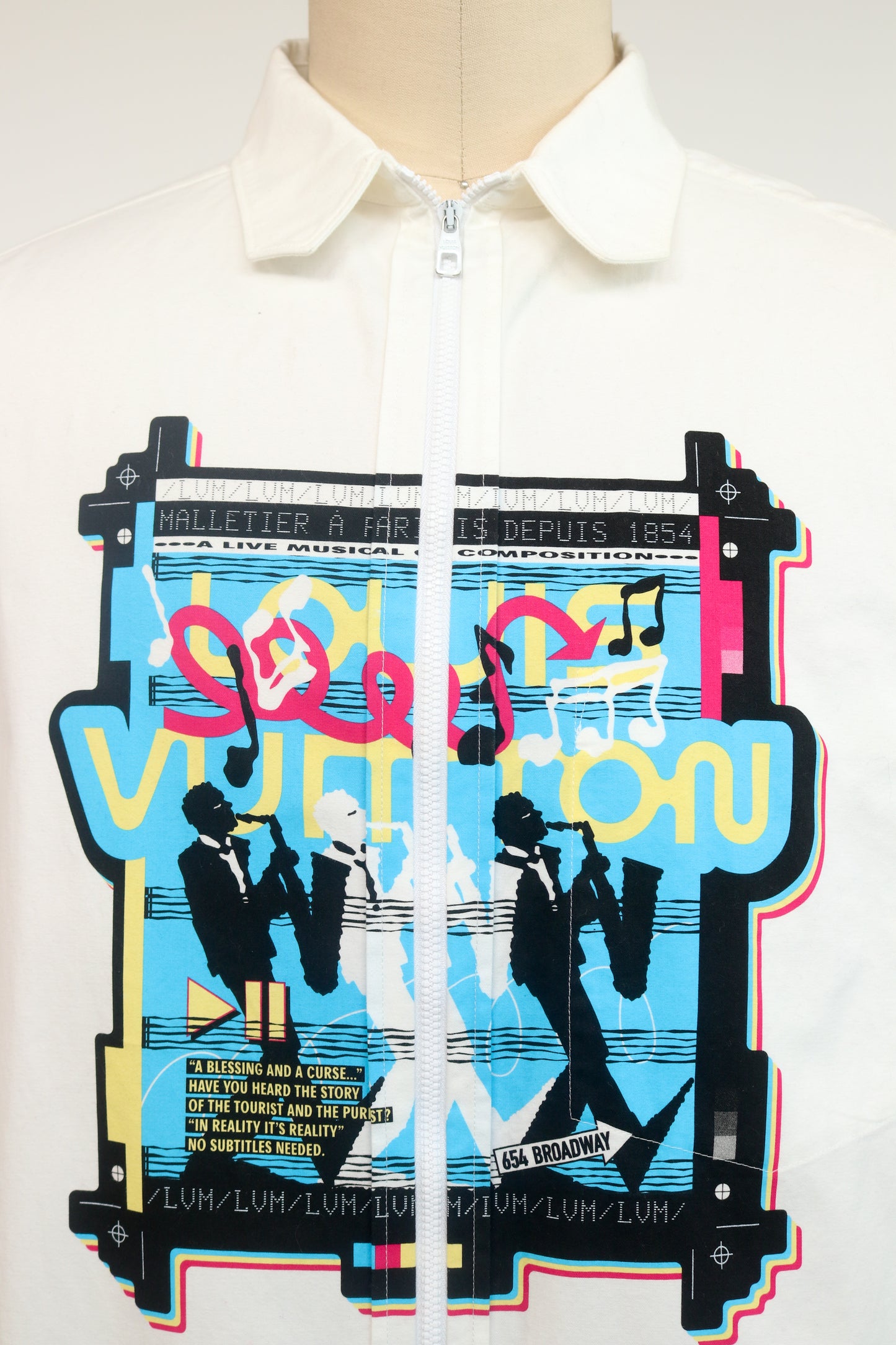 Louis Vuitton Long Sleeve Zip-Up Shirt