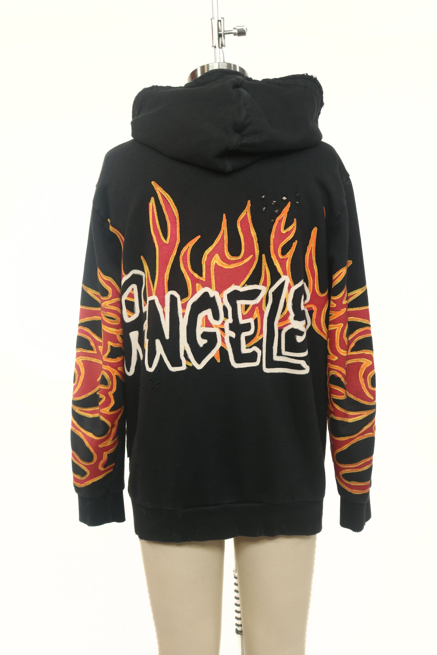 Palm Angels Distressed Fire Hoodie