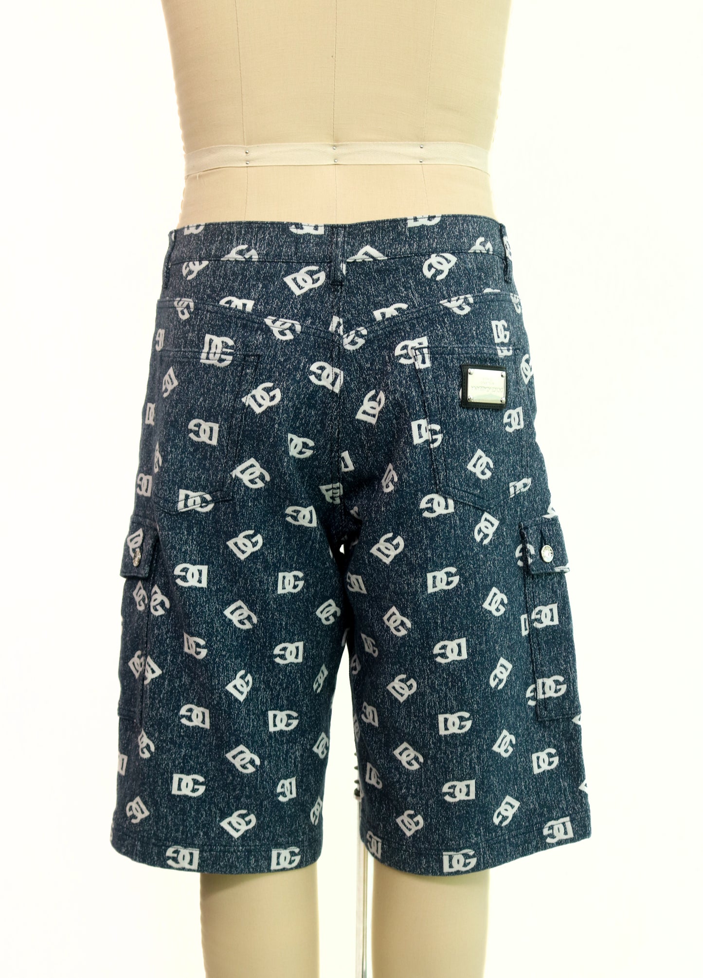 Dolce & Gabbana Monogram Denim Shorts