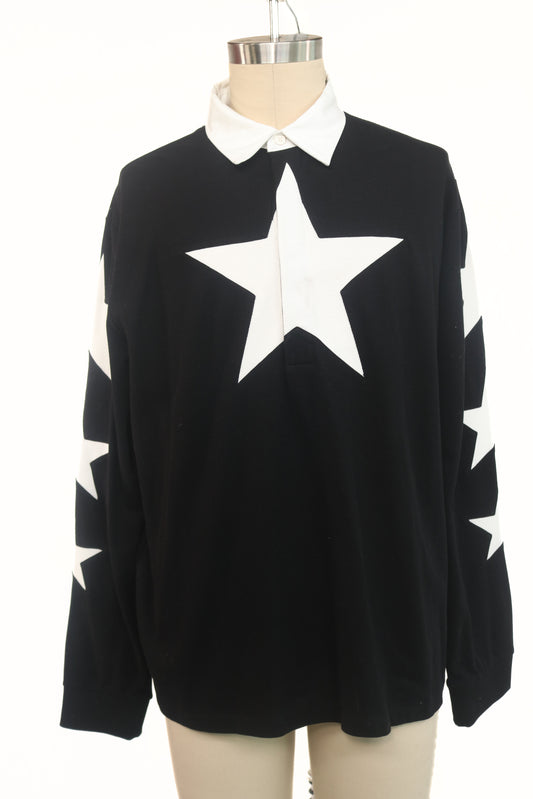 Burberry Star Long Sleeve Polo
