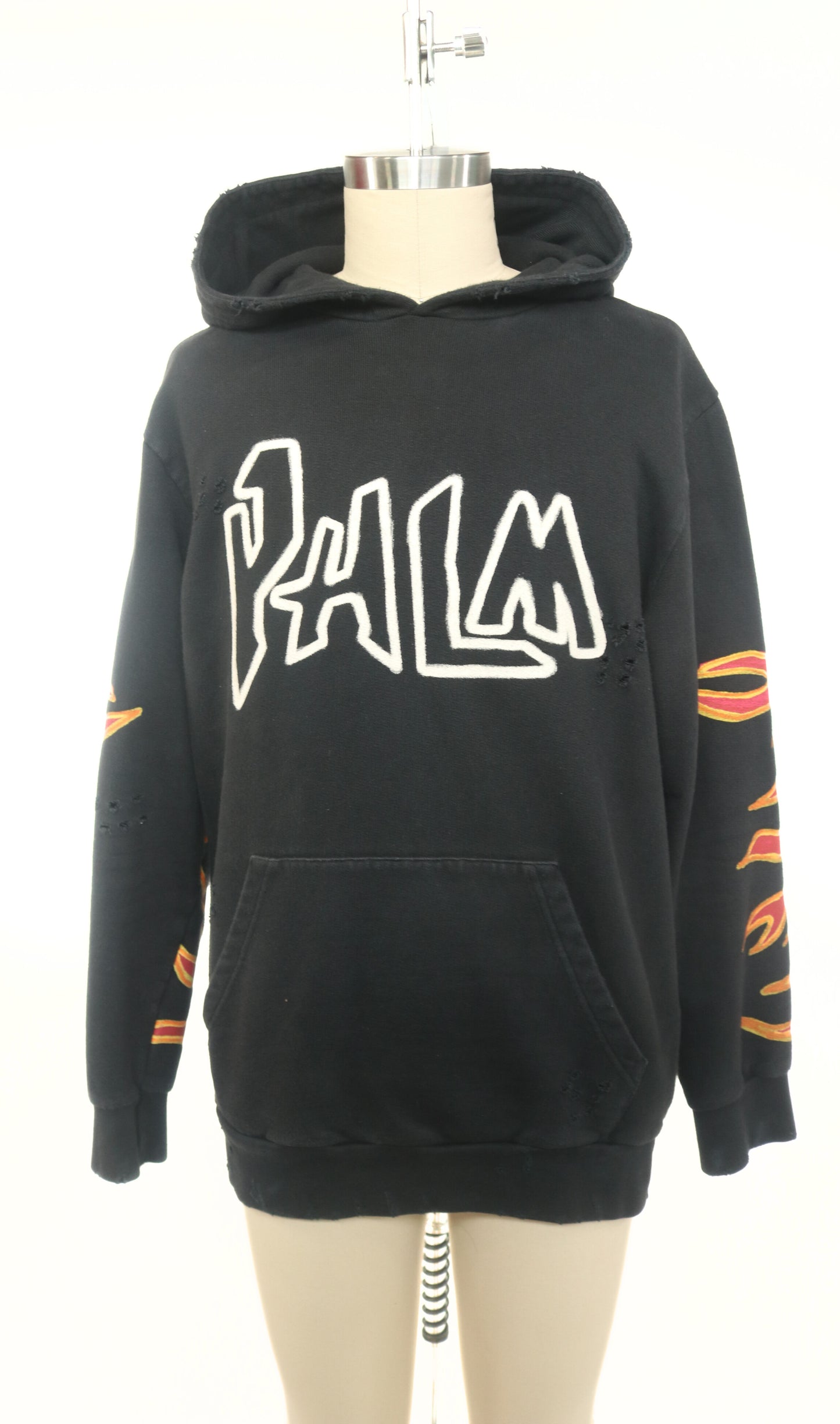 Palm Angels Distressed Fire Hoodie