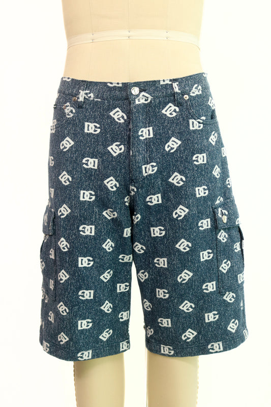 Dolce & Gabbana Monogram Denim Shorts