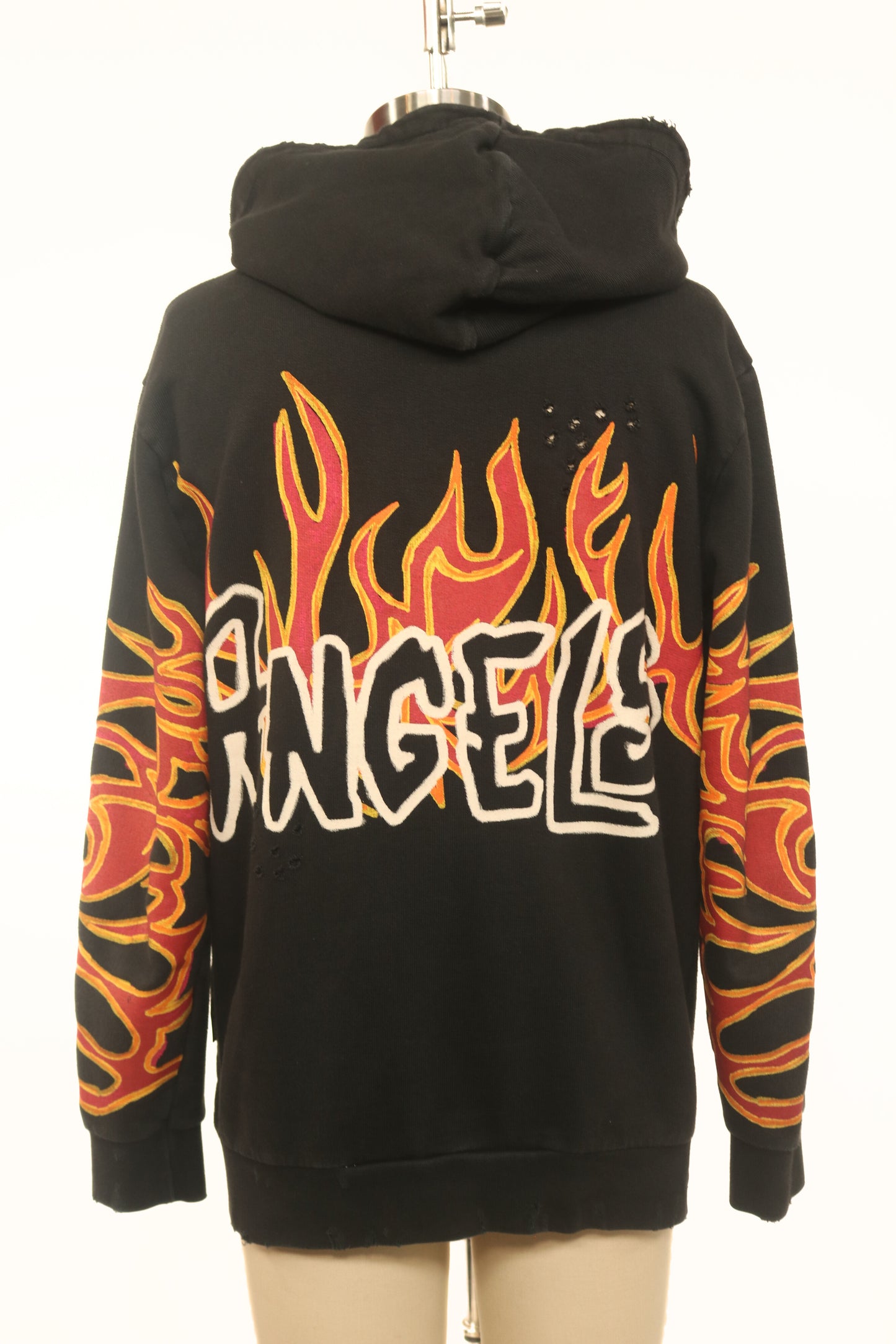 Palm Angels Distressed Fire Hoodie