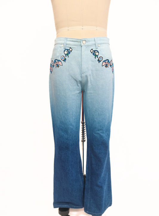 Casablanca Denim Floral Pants