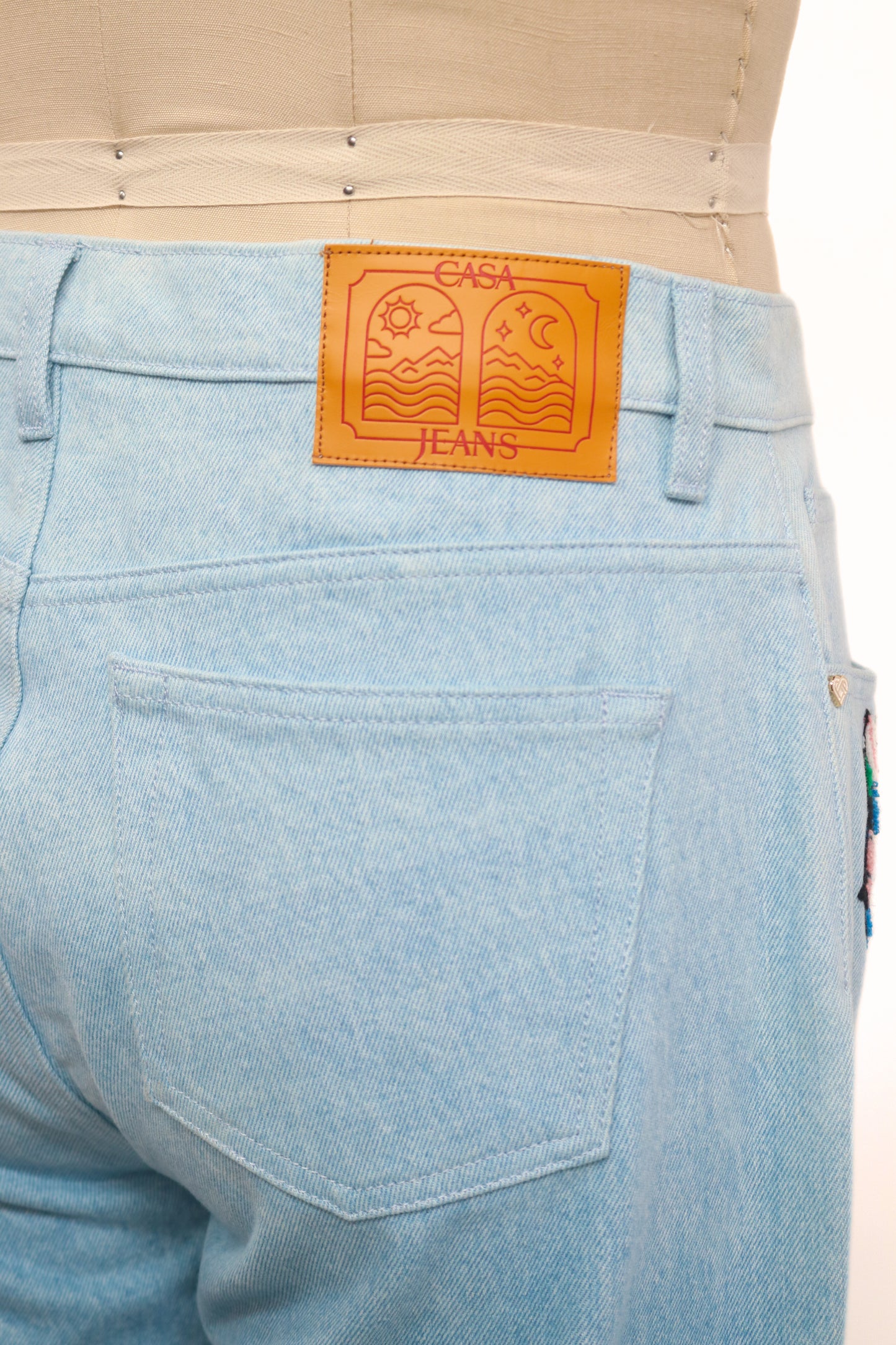 Casablanca Denim Floral Pants