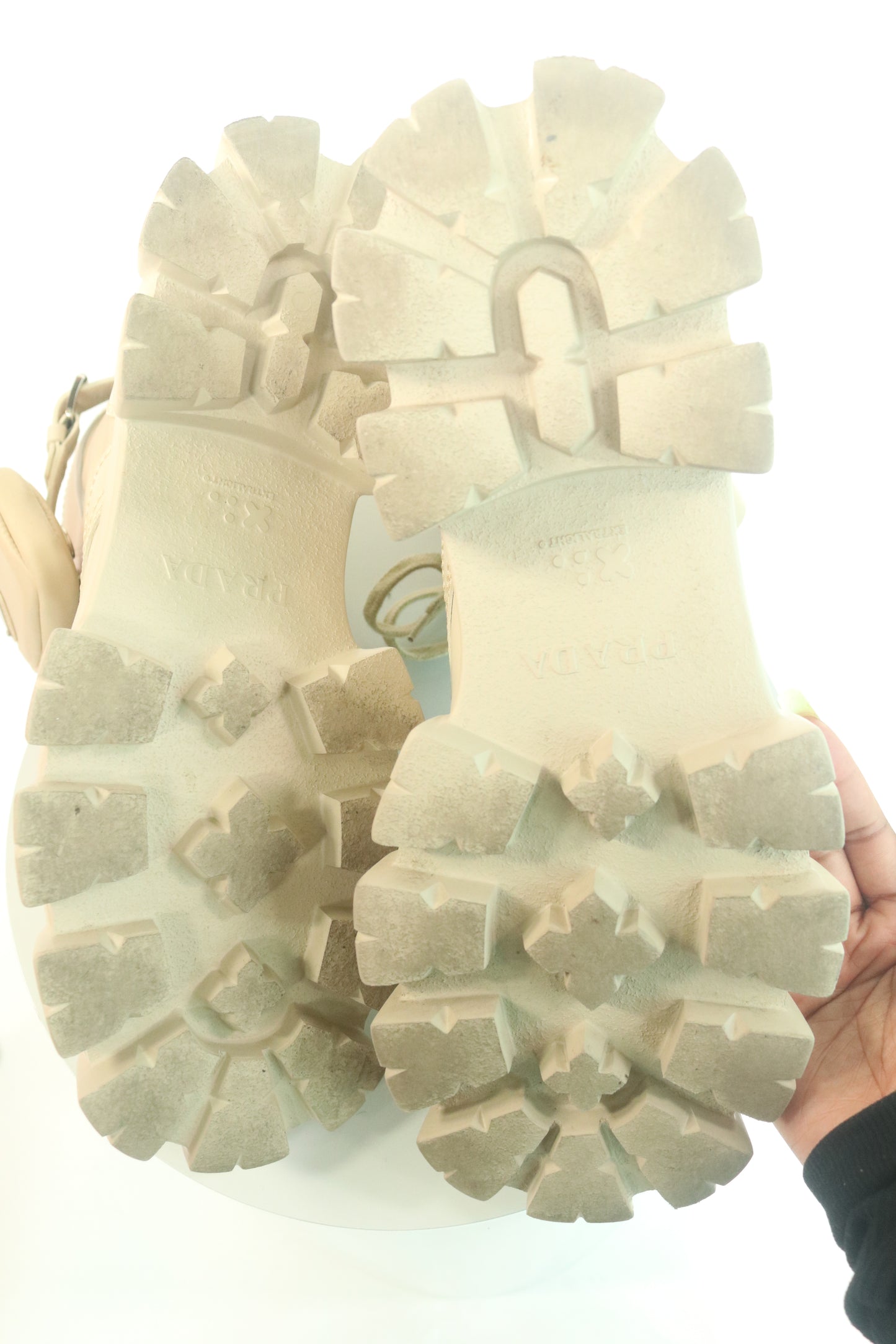 Prada Monolith Leather Combat Boots