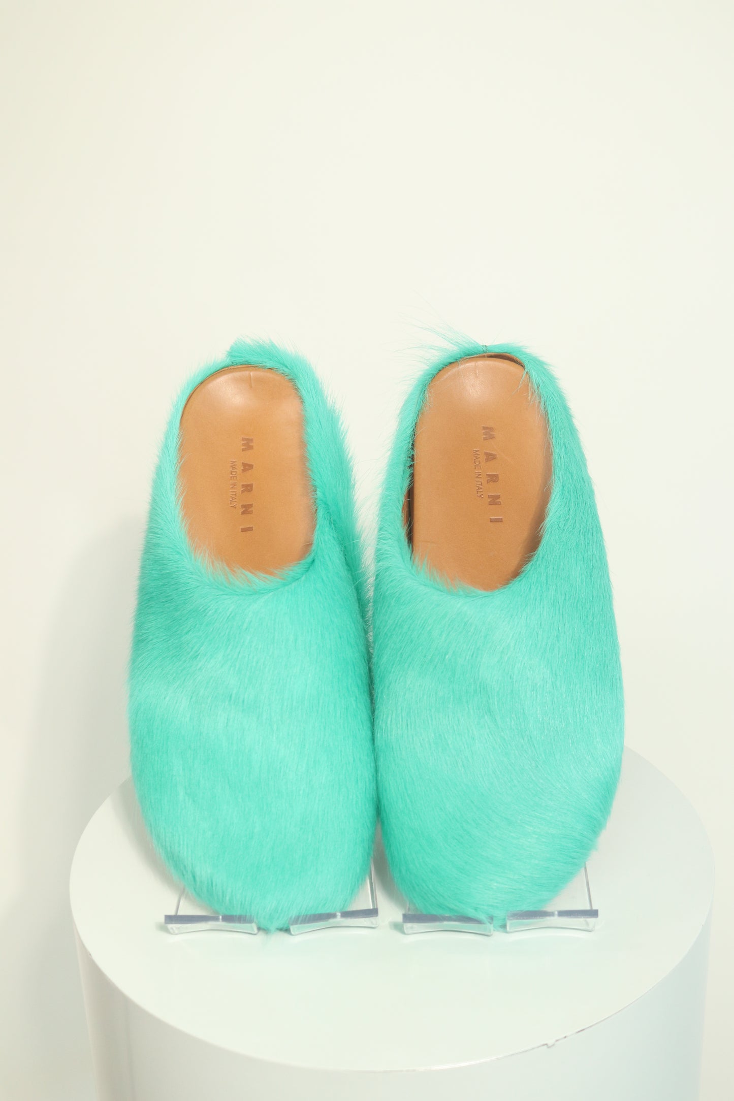 Marni Fussbett Shaggy Sabot Mules