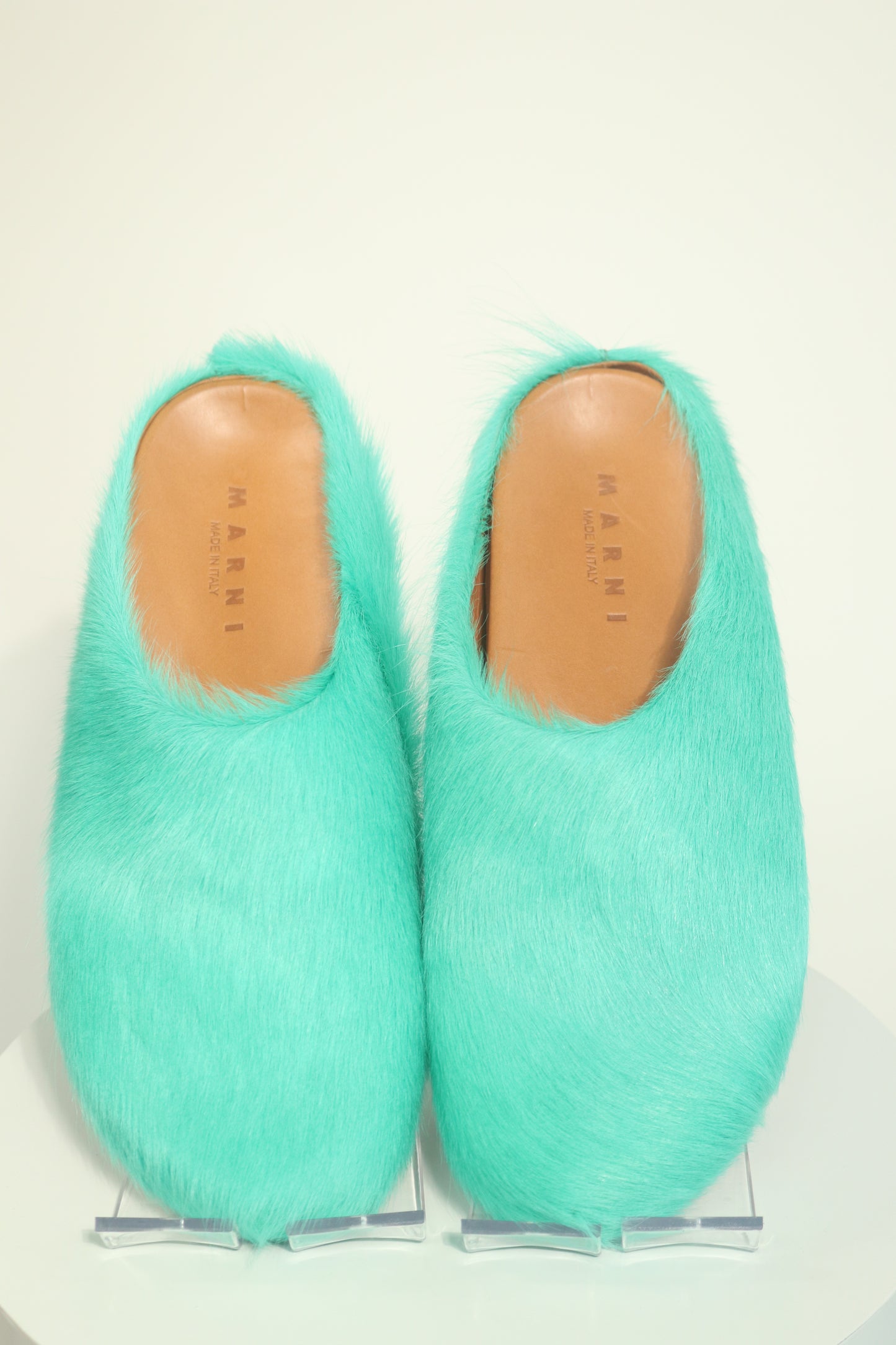 Marni Fussbett Shaggy Sabot Mules