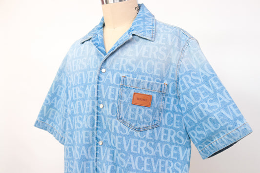 Versace Monogram Denim Shirt