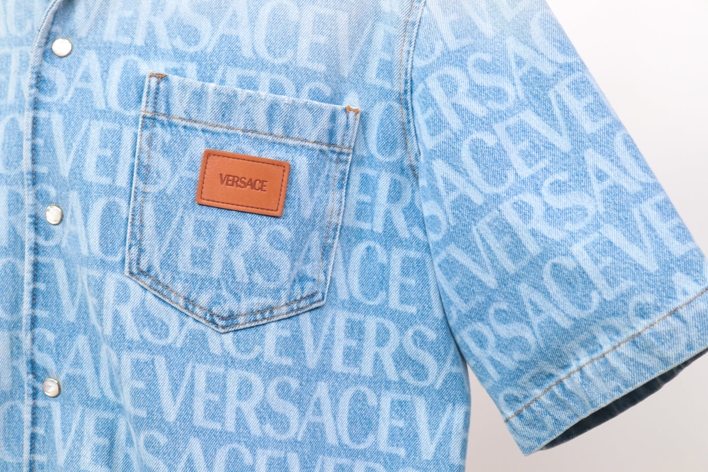 Versace Monogram Denim Shirt