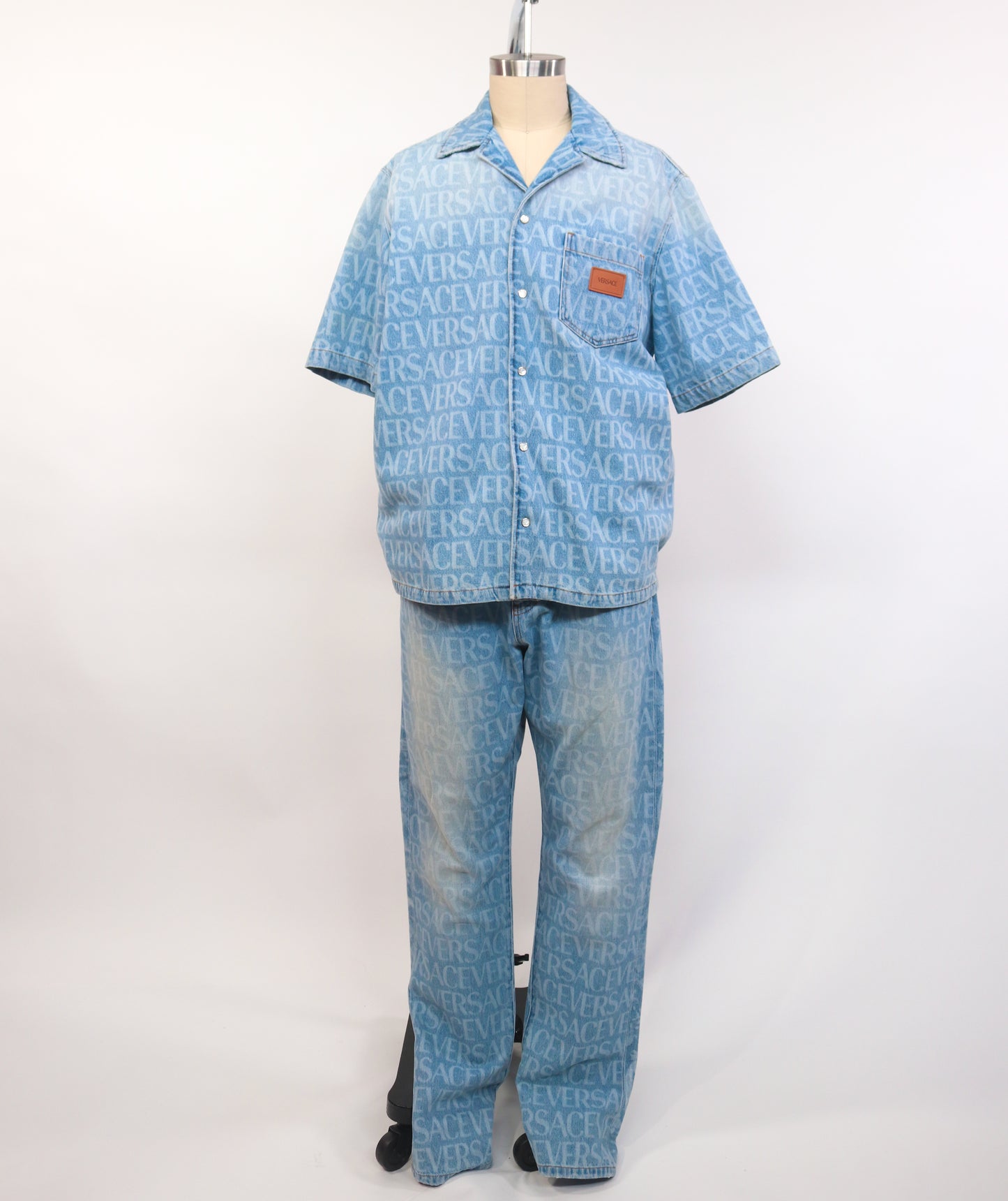 Versace Monogram Denim Pants