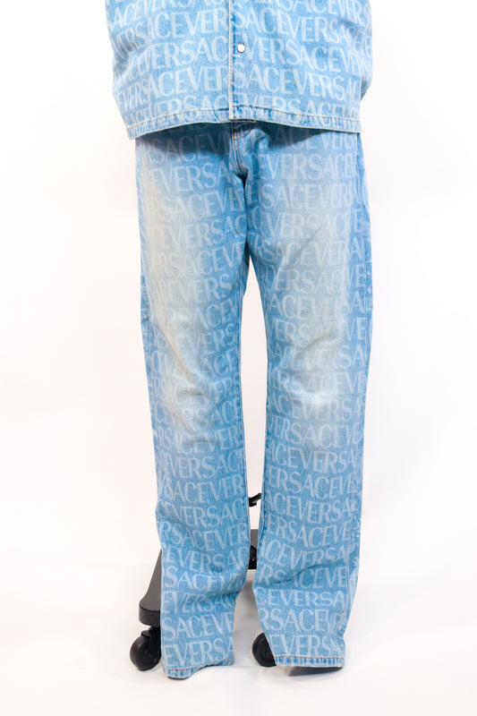Versace Monogram Denim Pants
