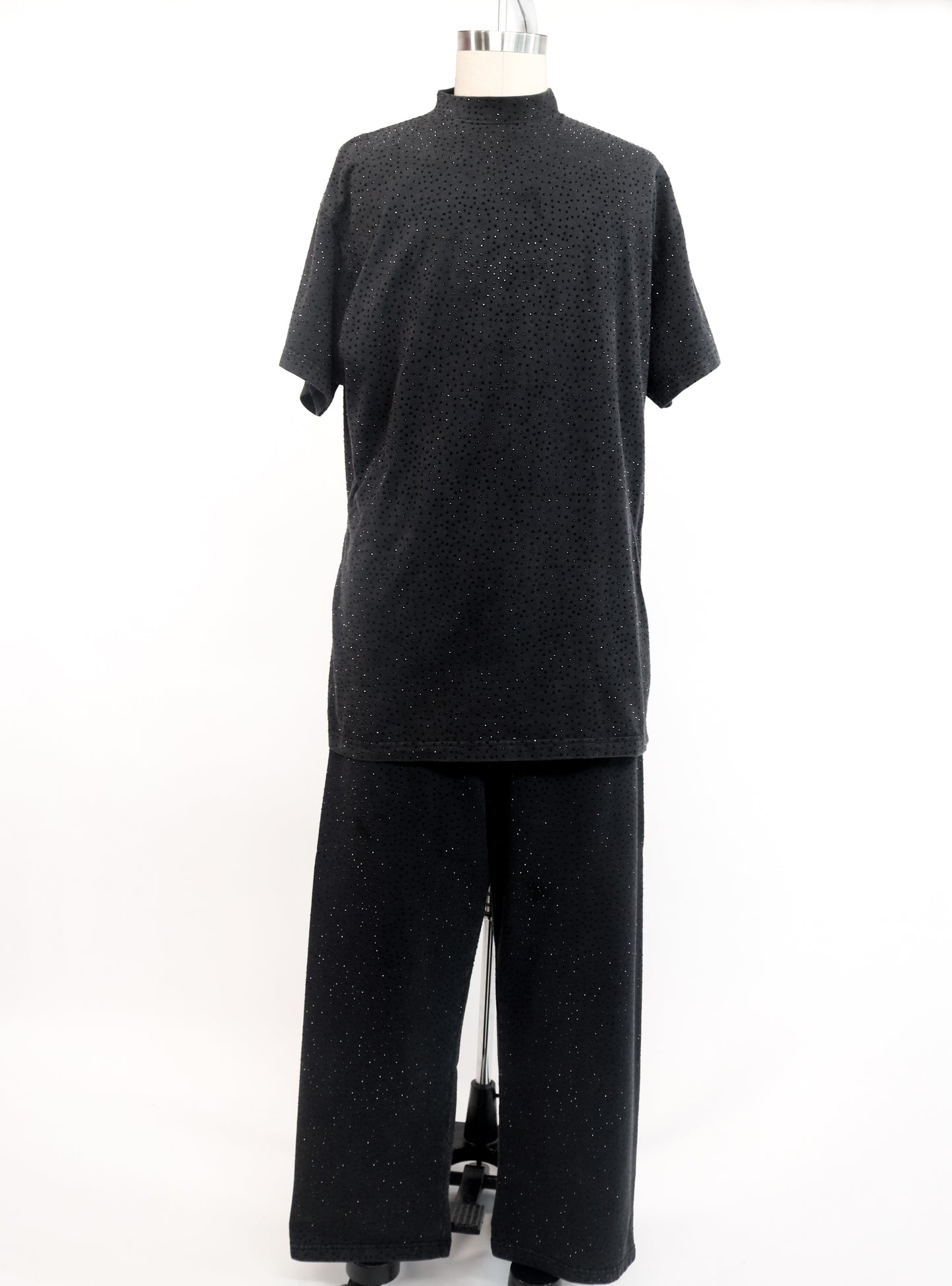 Balenciaga Black Crystalized Sweat Pants