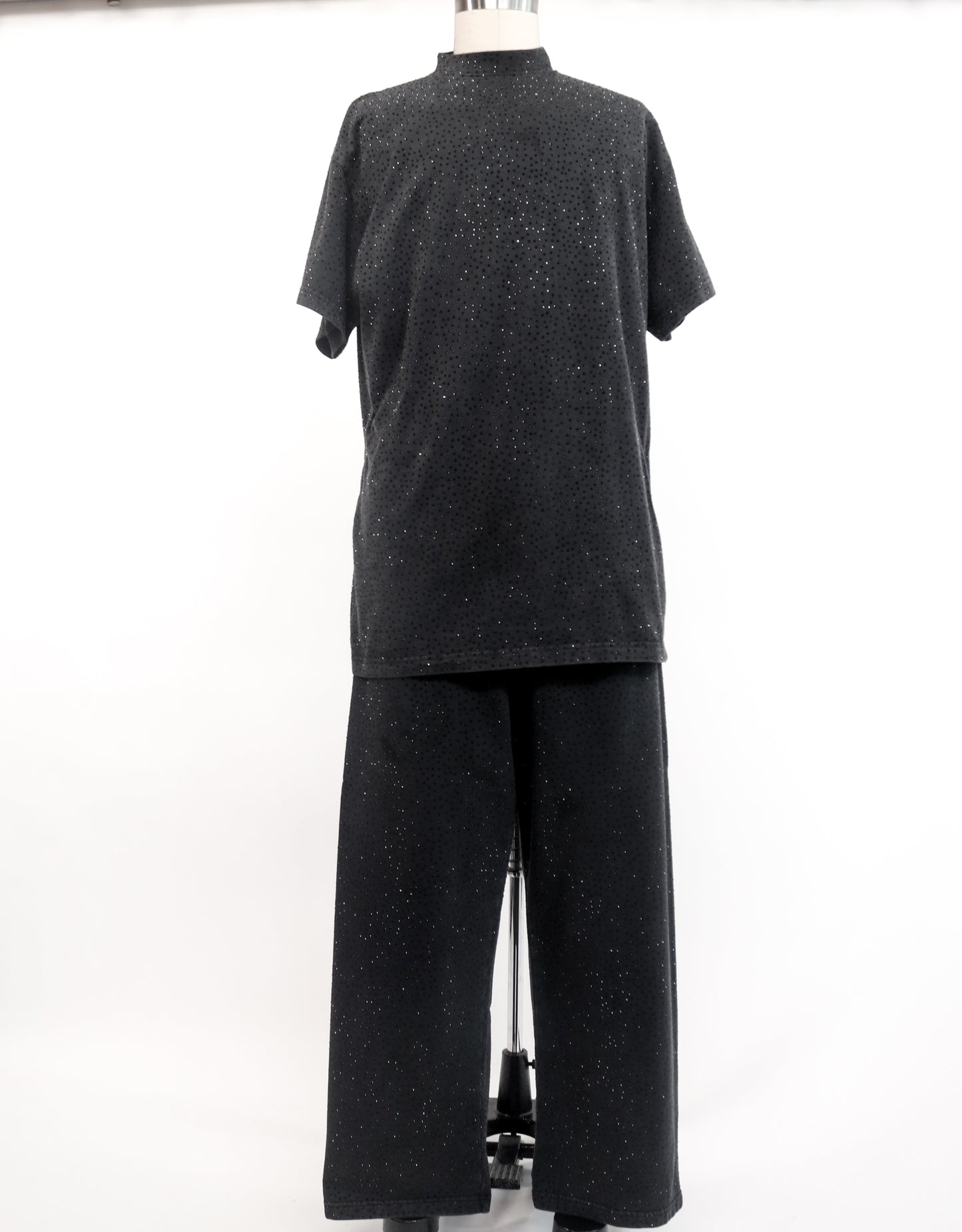Balenciaga Black Crystalized Sweat Pants