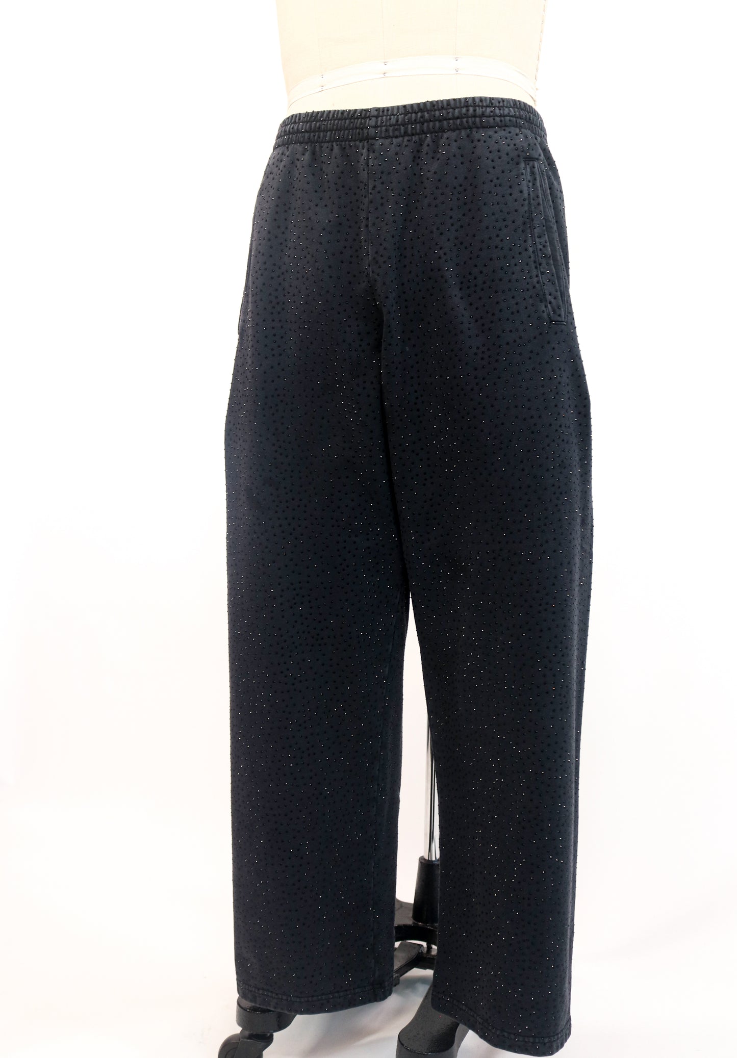 Balenciaga Black Crystalized Sweat Pants