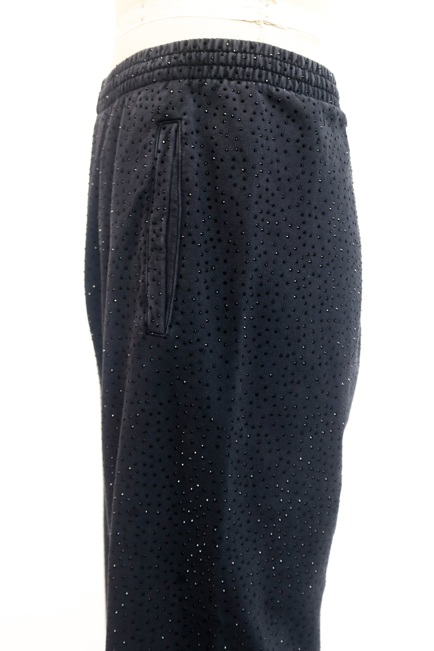 Balenciaga Black Crystalized Sweat Pants