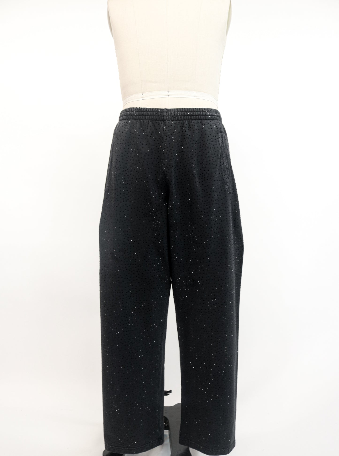 Balenciaga Black Crystalized Sweat Pants
