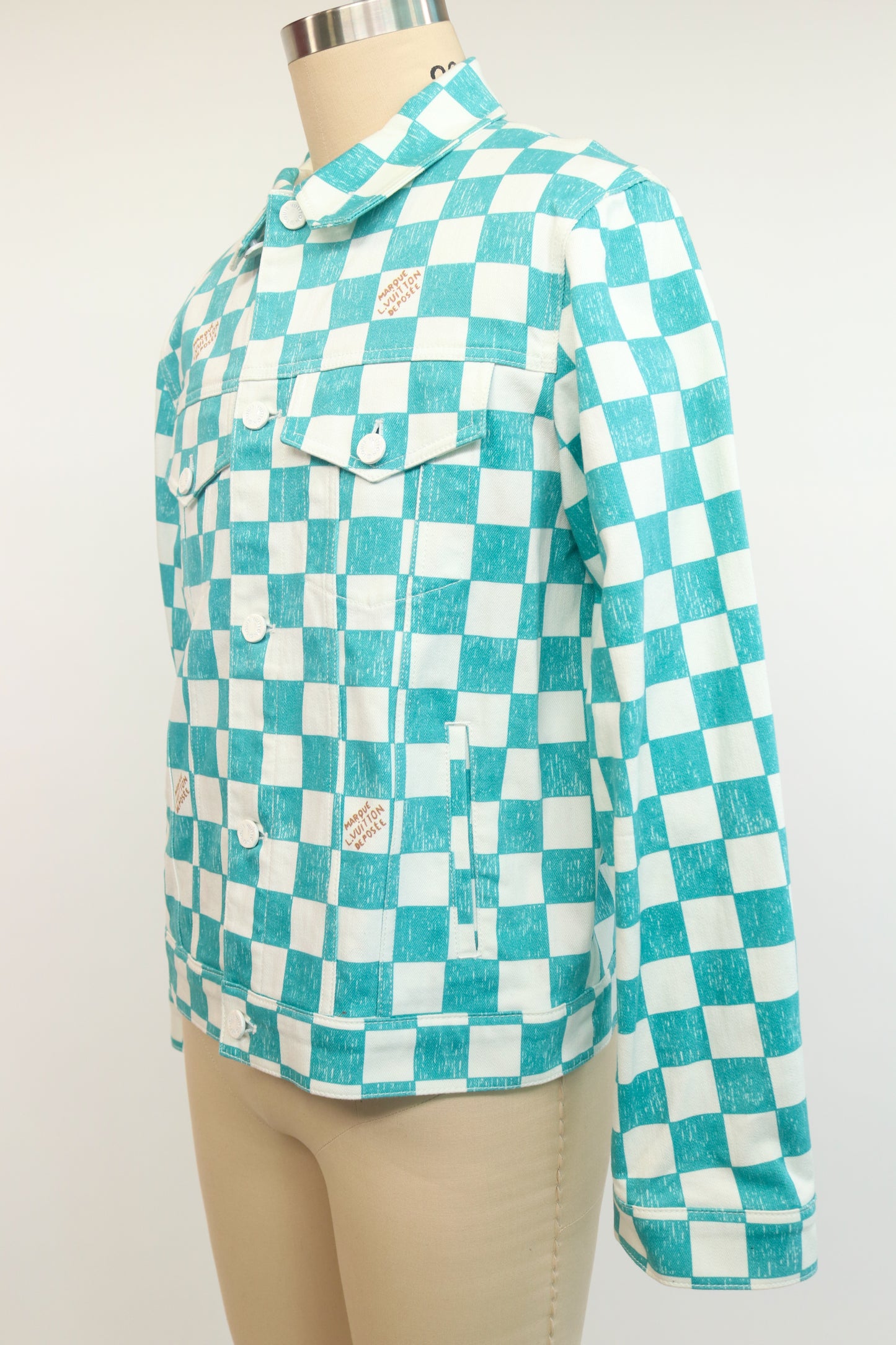 Louis Vuitton Damier Denim Checkered Jacket