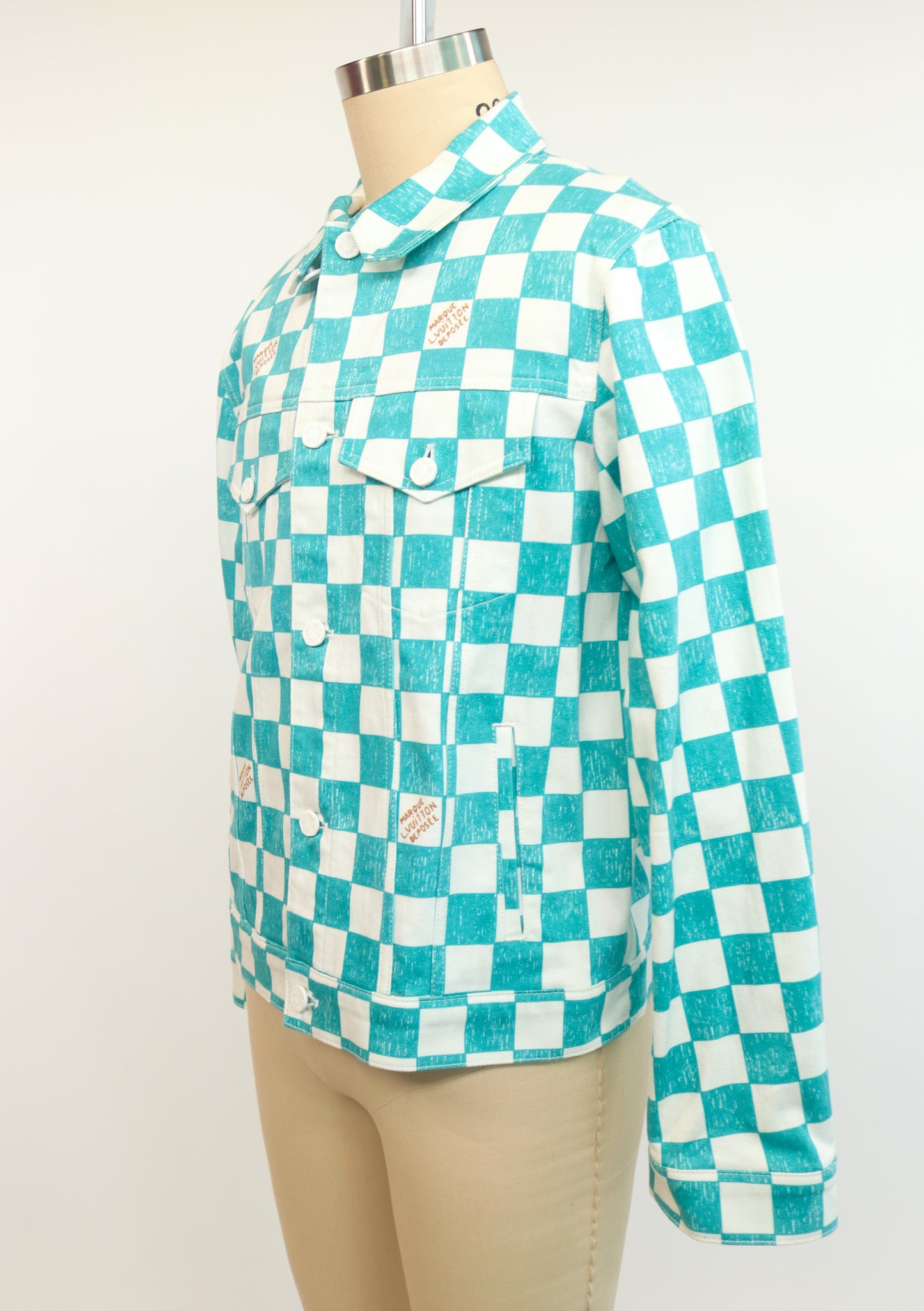 Louis Vuitton Damier Denim Checkered Jacket