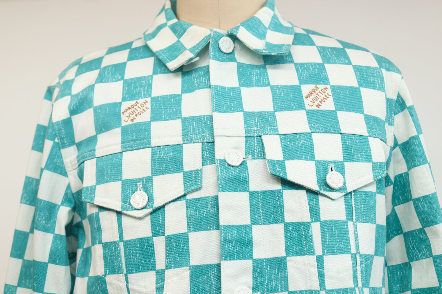 Louis Vuitton Damier Denim Checkered Jacket