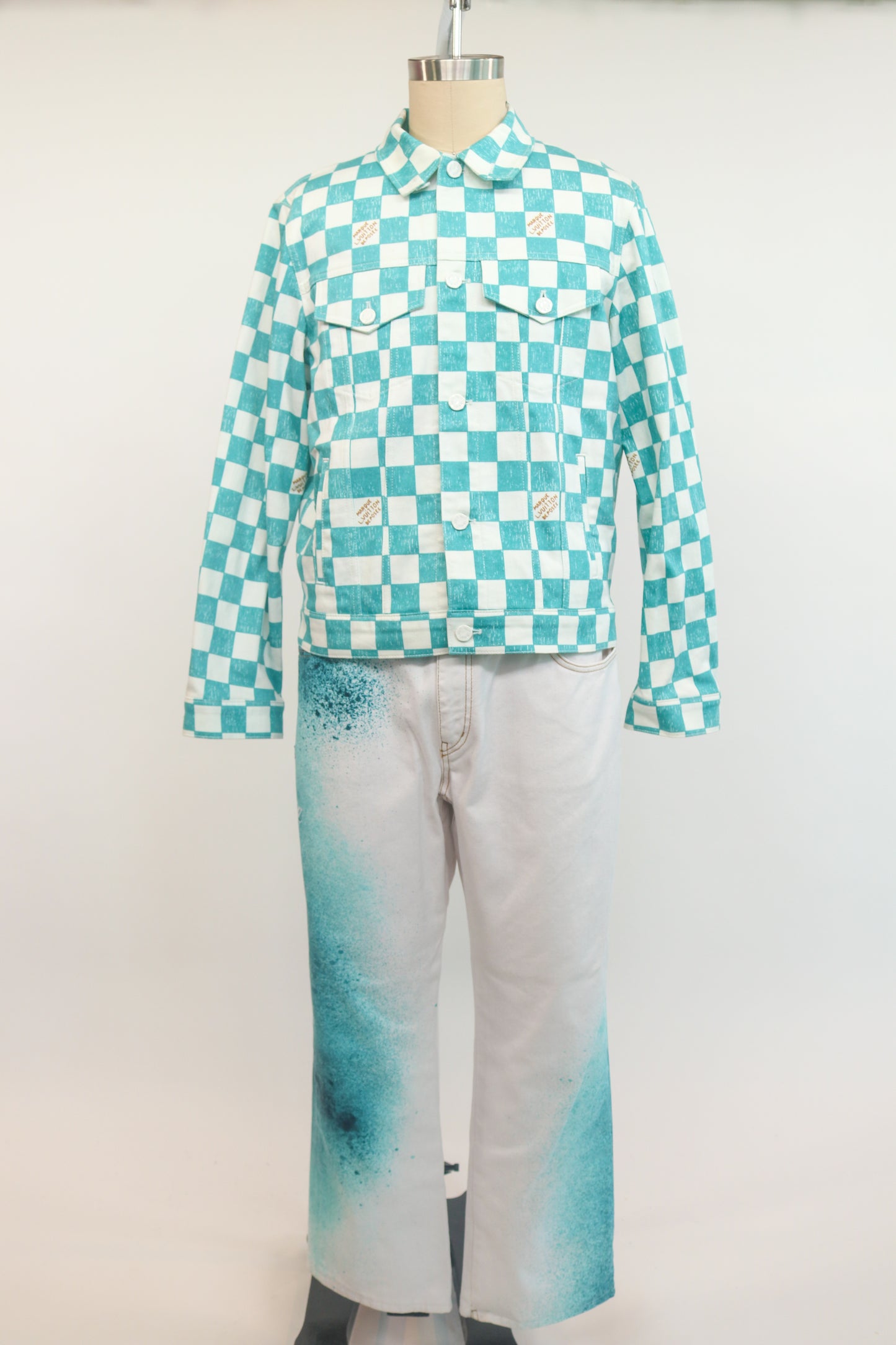 Louis Vuitton Damier Denim Checkered Jacket