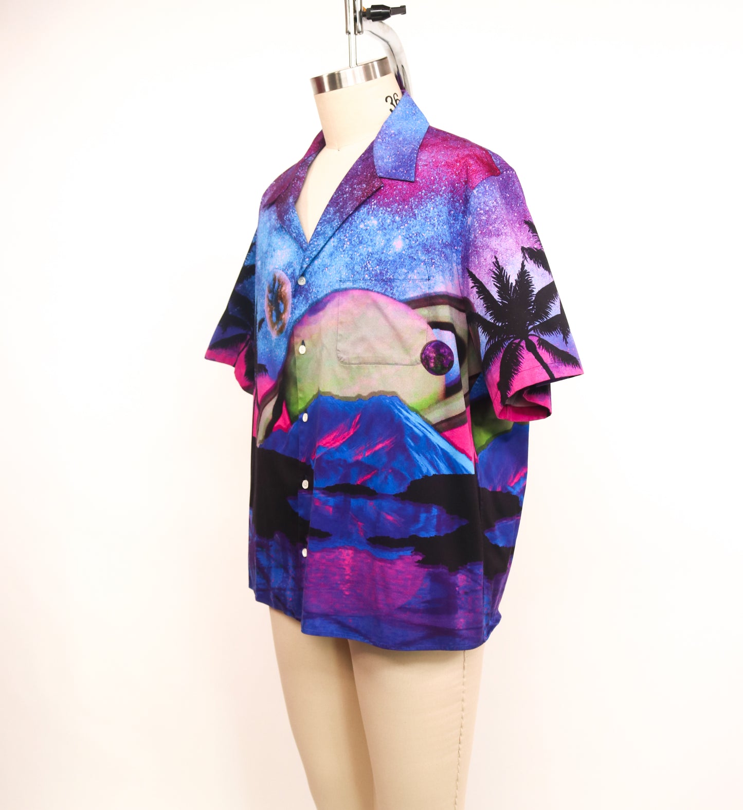 Valentino Tropical Graphic Button-Up Top