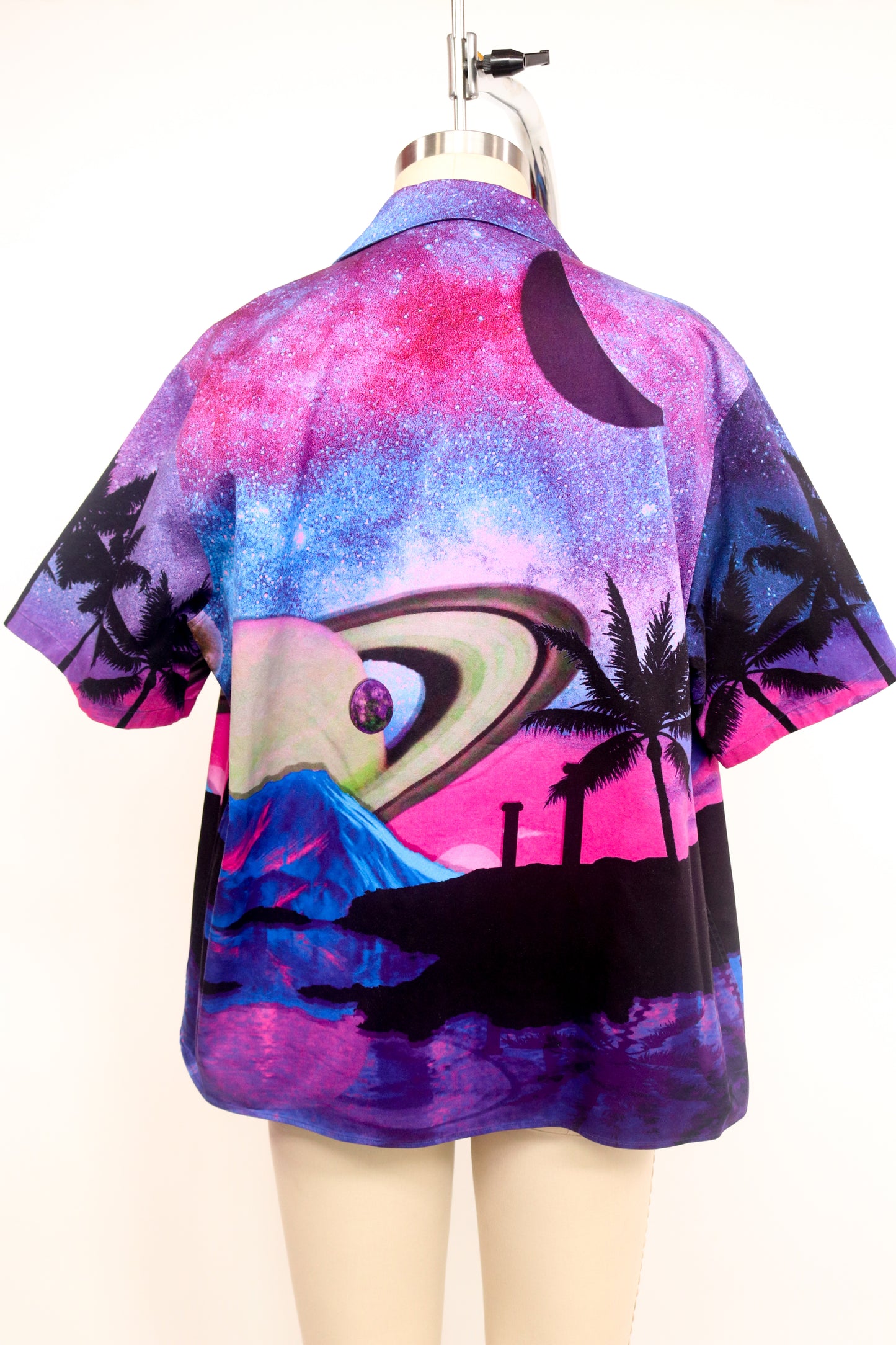 Valentino Tropical Graphic Button-Up Top