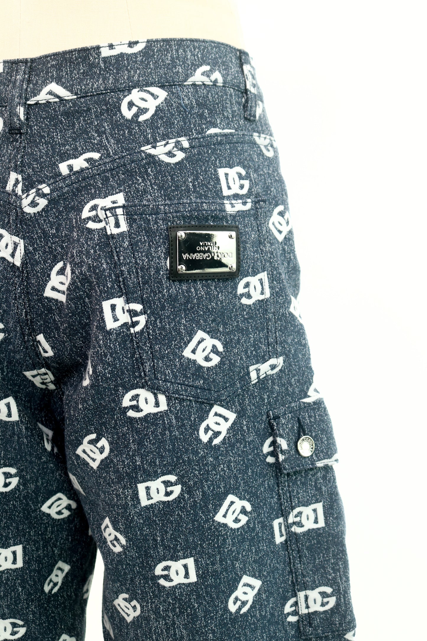 Dolce & Gabbana Monogram Denim Shorts